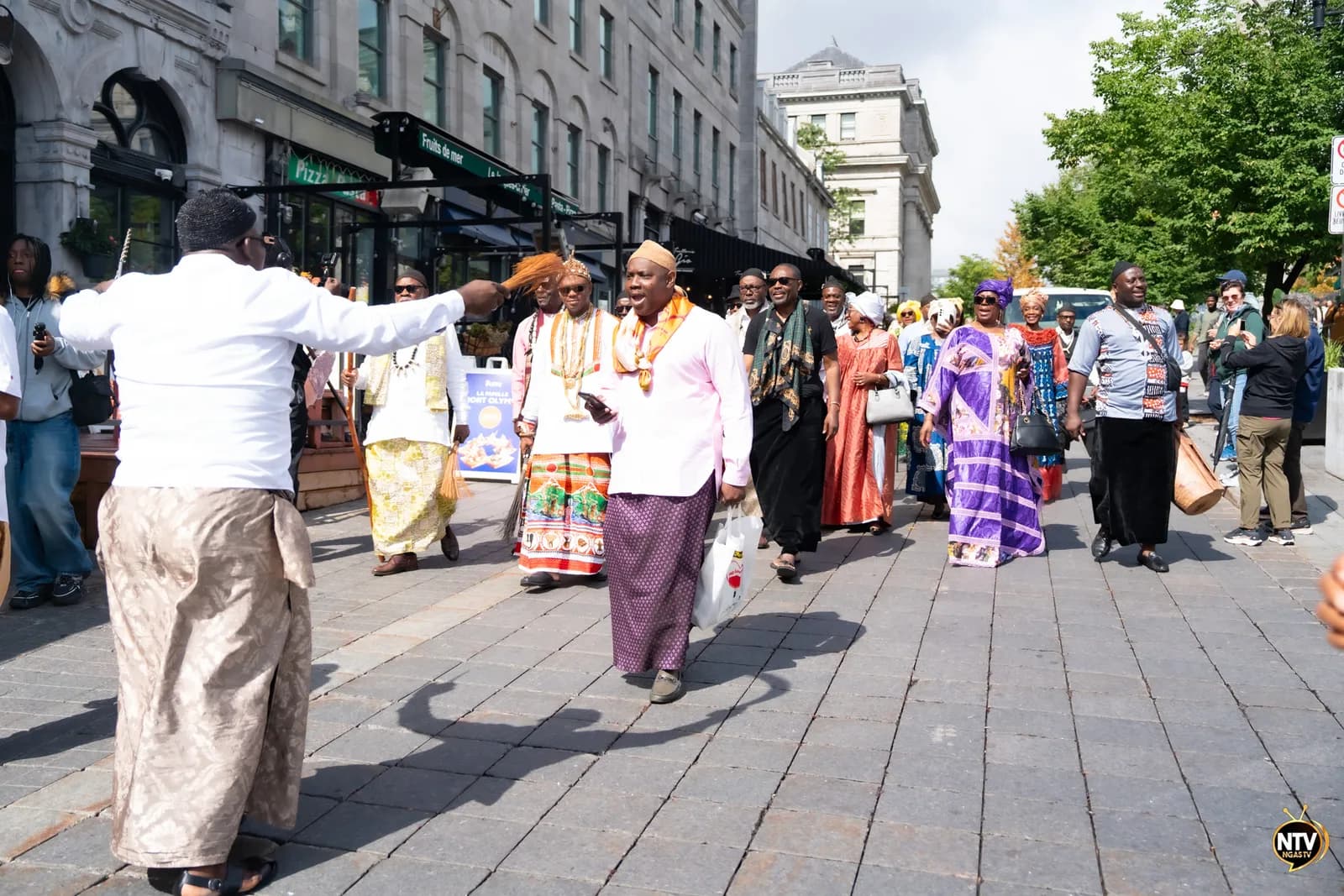 Sawa Convention parade through the streets of Montreal, August 2025